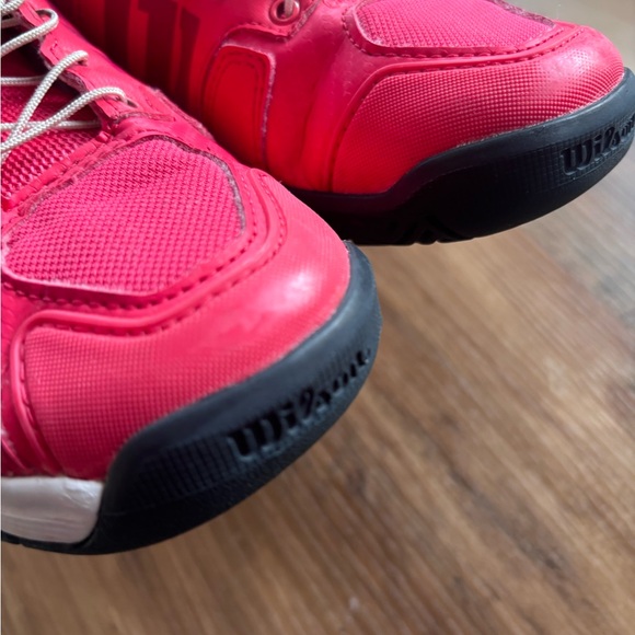Wilson Rush Pro Junior Tennis Red Athletic Shoes - Picture 3 of 8